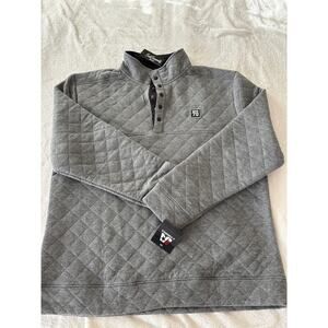 Sub 70 Subseventy quilted  snap pullover charcoal grey. XXL Brand New  with Tags